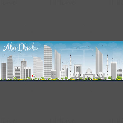 Abu Dhabi Skyline vector illustration
