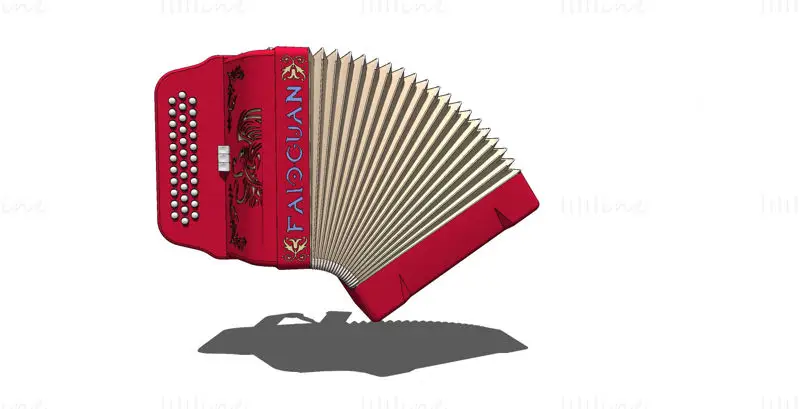 Accordion sketchup 3d model