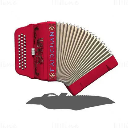 Croquis d'accordéon modèle 3D