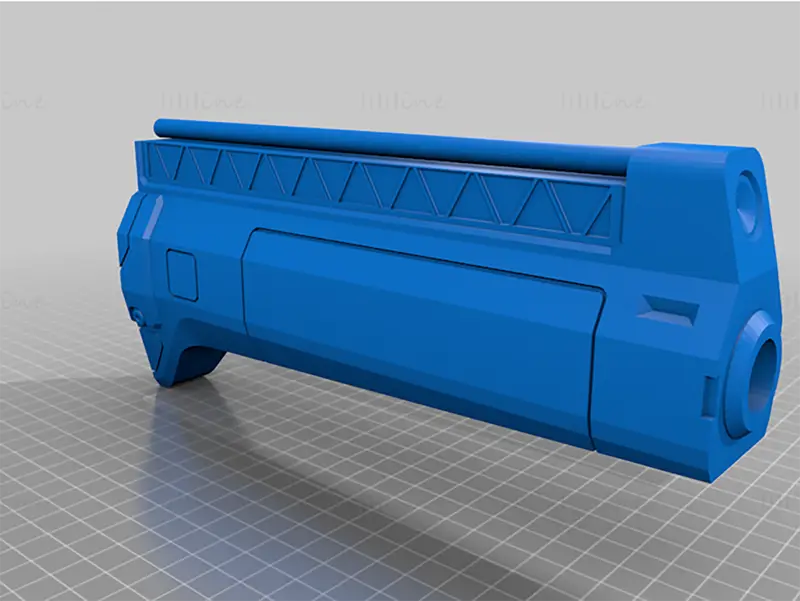 نموذج طباعة ثلاثي الأبعاد لمدفع اليد الآس البستوني STL