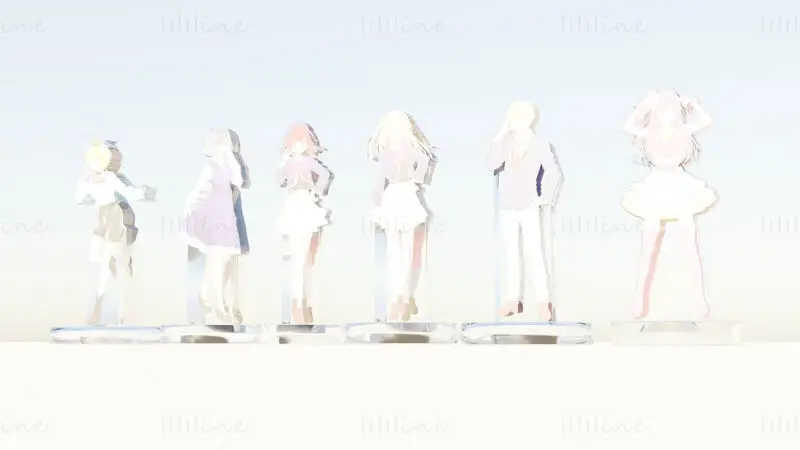 Acrylic Stand All Main Characters Oshi no Ko 3D Print Model