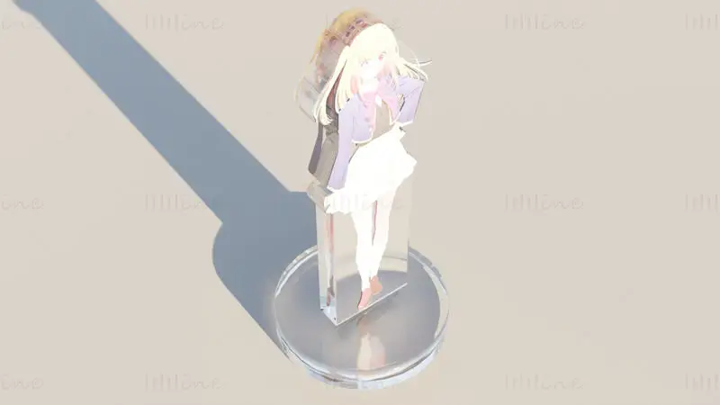 Stand acrilic Ruby Hoshino - Model 3D Oshi no Ko