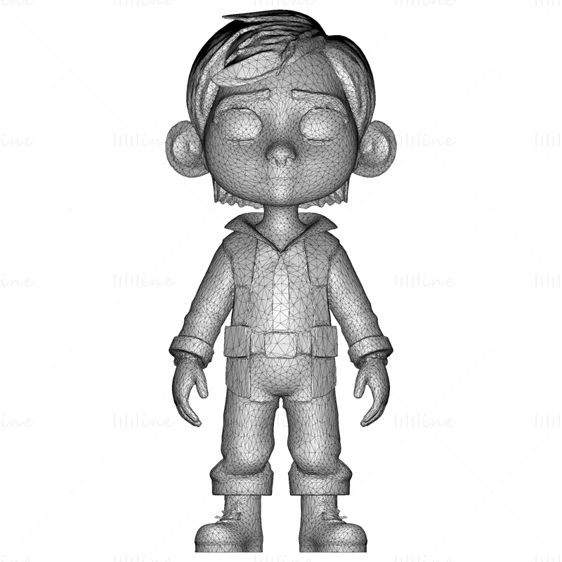 Model de tipărire 3D cu personaje Adventure Boy