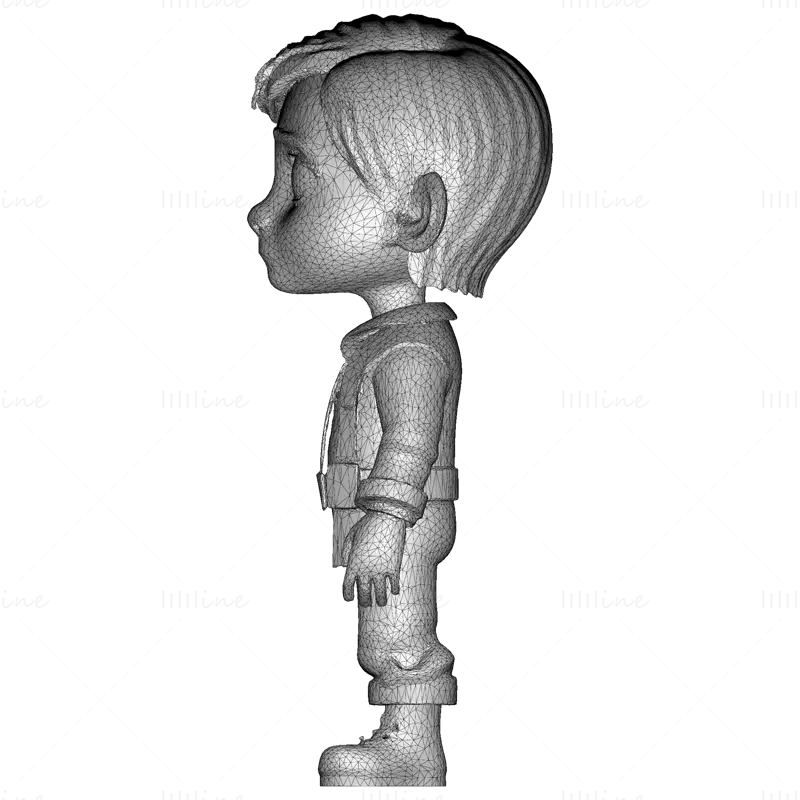 Model de tipărire 3D cu personaje Adventure Boy