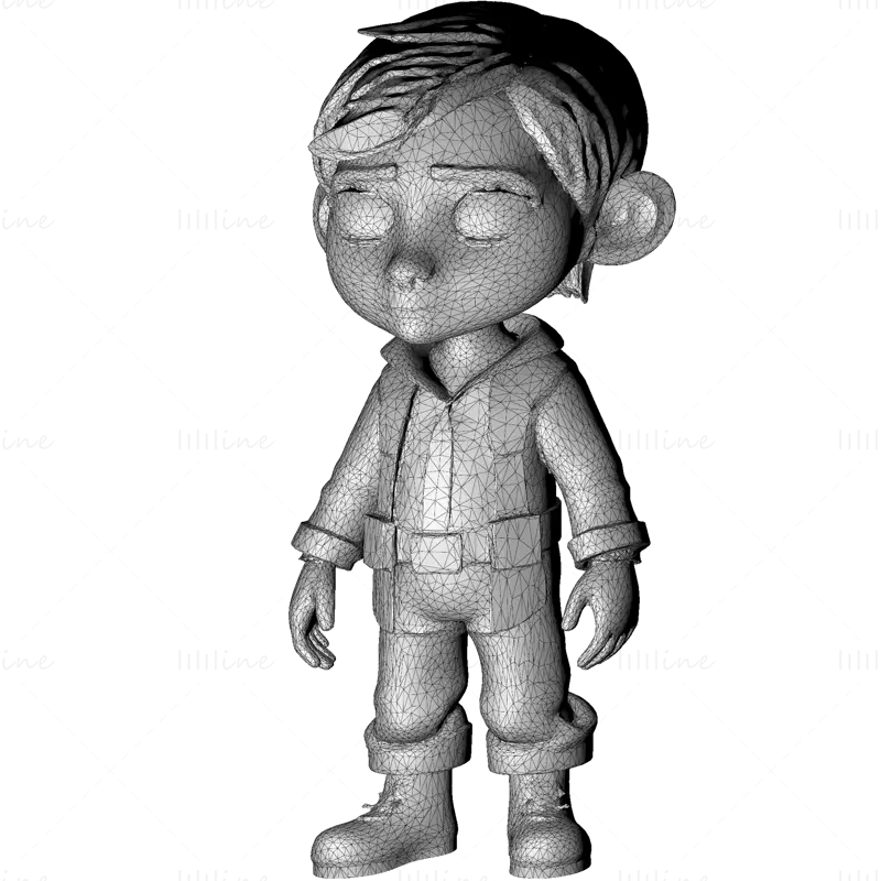 Model de tipărire 3D cu personaje Adventure Boy