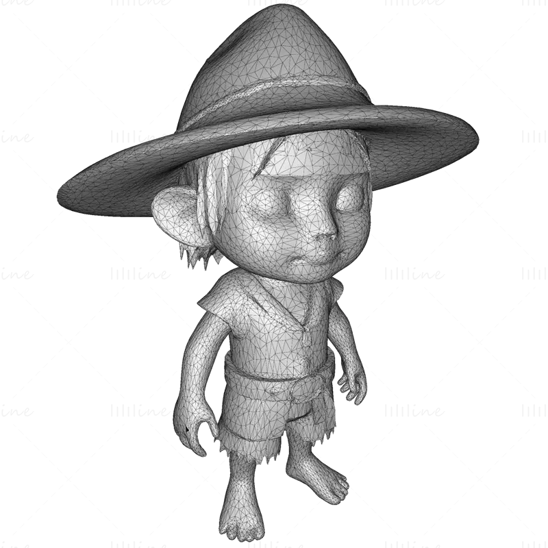 冒险侦察兵 Chibi 角色 3D 打印模型