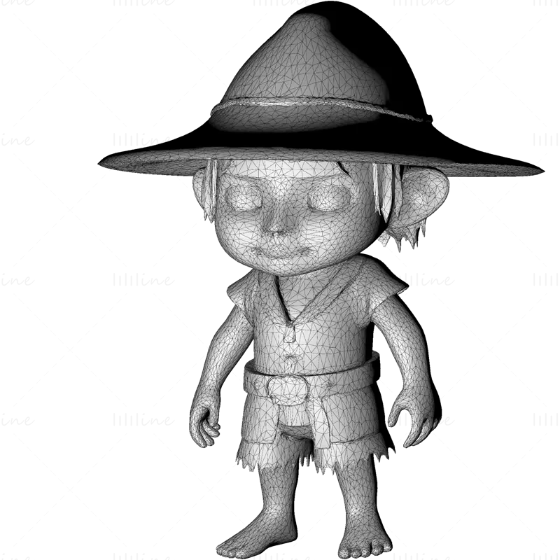 冒险侦察兵 Chibi 角色 3D 打印模型