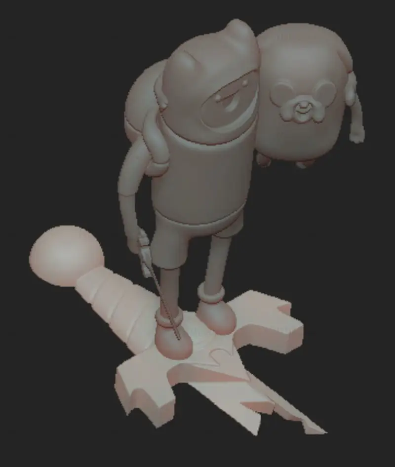 Hora de Aventuras Finn y Jake Modelo de Impresión 3D STL