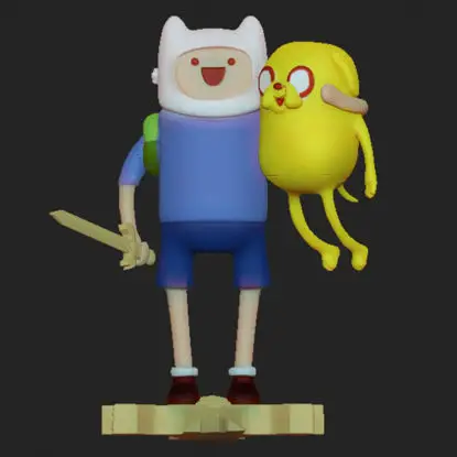 Adventure Time Finn und Jake 3D-Druckmodell STL