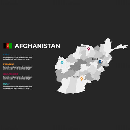 Afghanistan Infographics Map editable PPT & Keynote