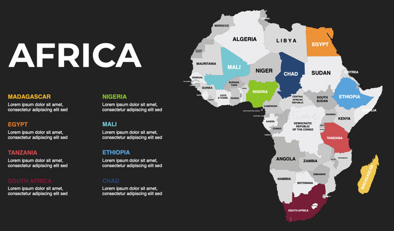 Africa Infographics Map redigerbar PPT & Keynote