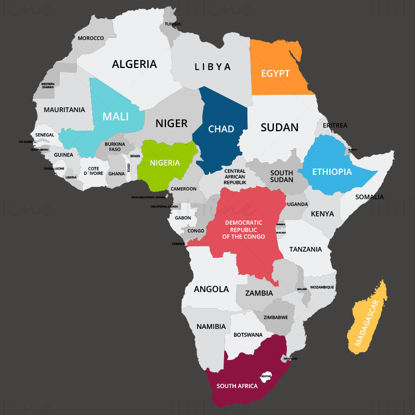 Afrika kart vektor