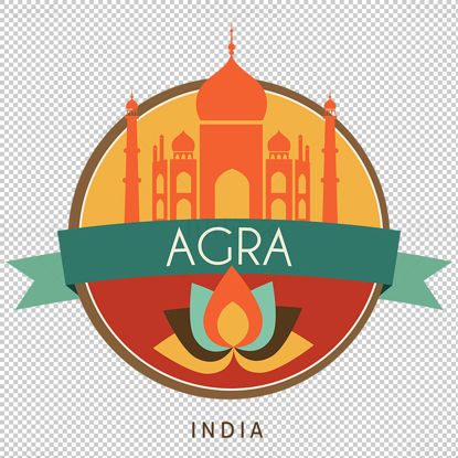 Agra City iconic elements vector eps png