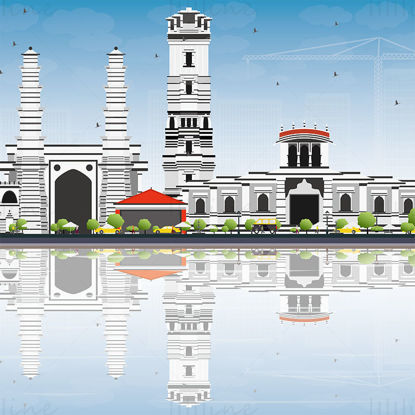 Ahmedabad manzarası vektör çizim