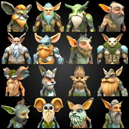 AI Forest Goblin Guardians 3D-Druck Modellsammlung STL-Format