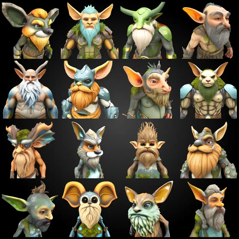 AI Forest Goblin Guardians 3D-Druck Modellsammlung STL-Format