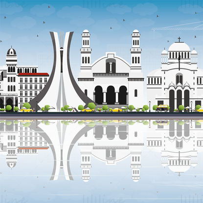 Algiers Skyline vector illustration