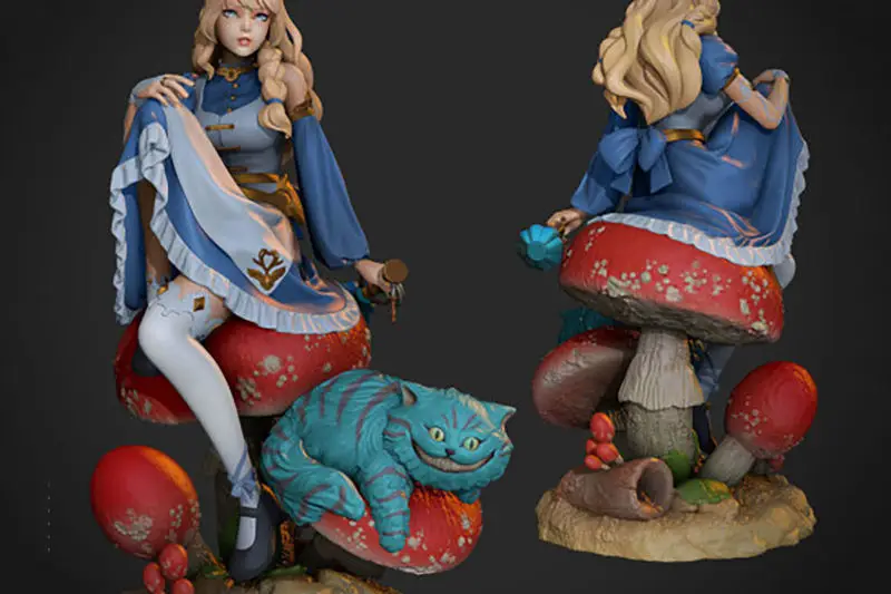 Alice in Wonderland Figuries 3D Print Model STL