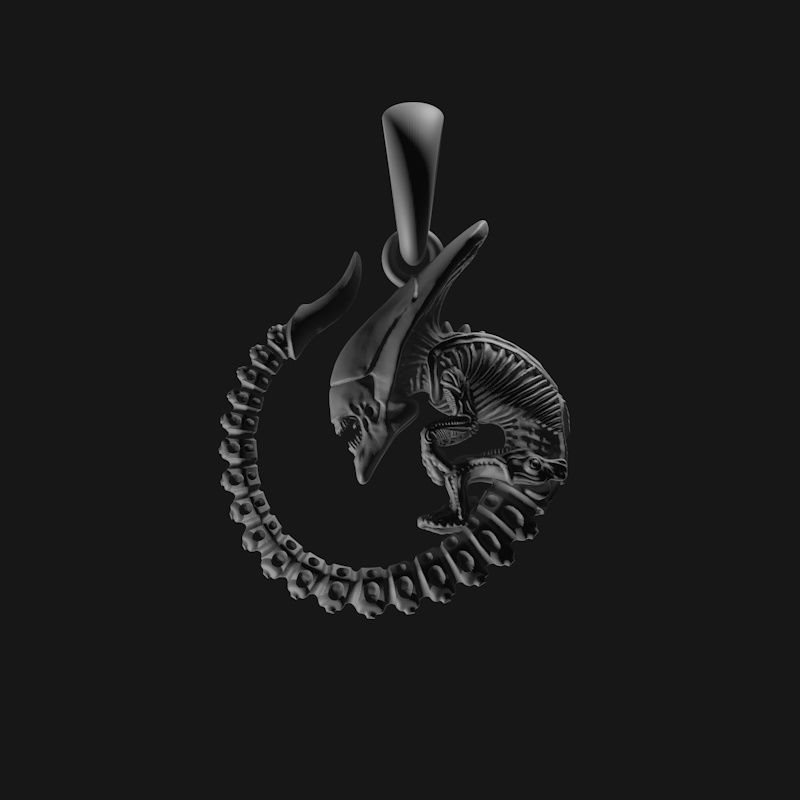 Alien Pendant 3d Printing Model Stl 