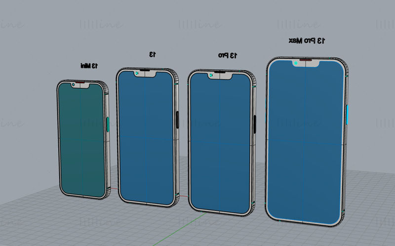Todos os modelos 3D finos do iPhone 13