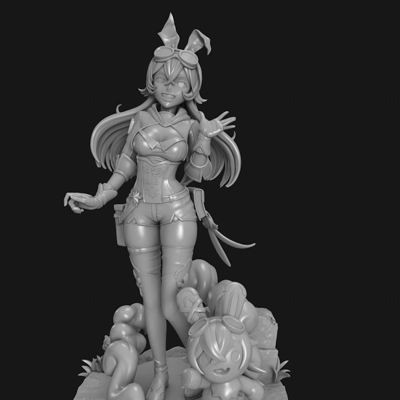 Modelo de impressão 3D Amber e Baron Bunny STL