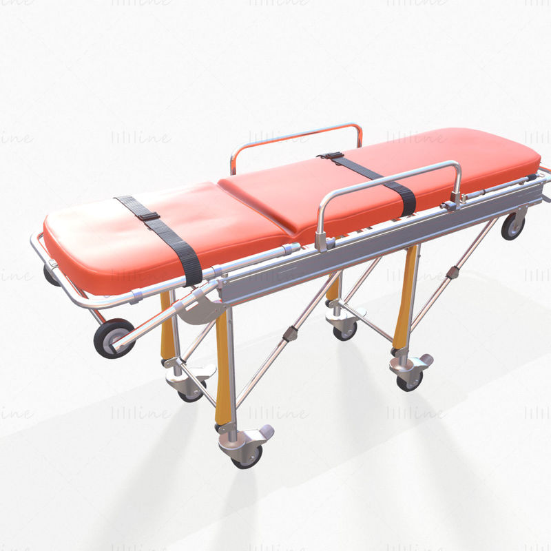Krankenwagen-Tragewagen 3D-Modell