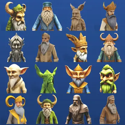 古代ドワーフの伝説 3D プリントモデル: プレミアムファンタジーキャラクターコレクション