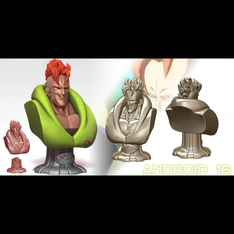 Android 16 mellszobor 3D nyomtatási modell