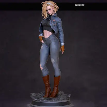 人造人間18号 NSFW 3DプリントモデルSTLファイル - 高解像度のコレクター向けデザイン