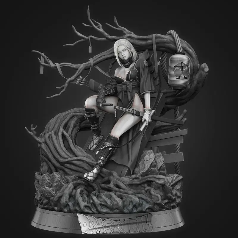 Android 18 Samurai Dragon Ball 3D nyomtatási modell STL fájlok