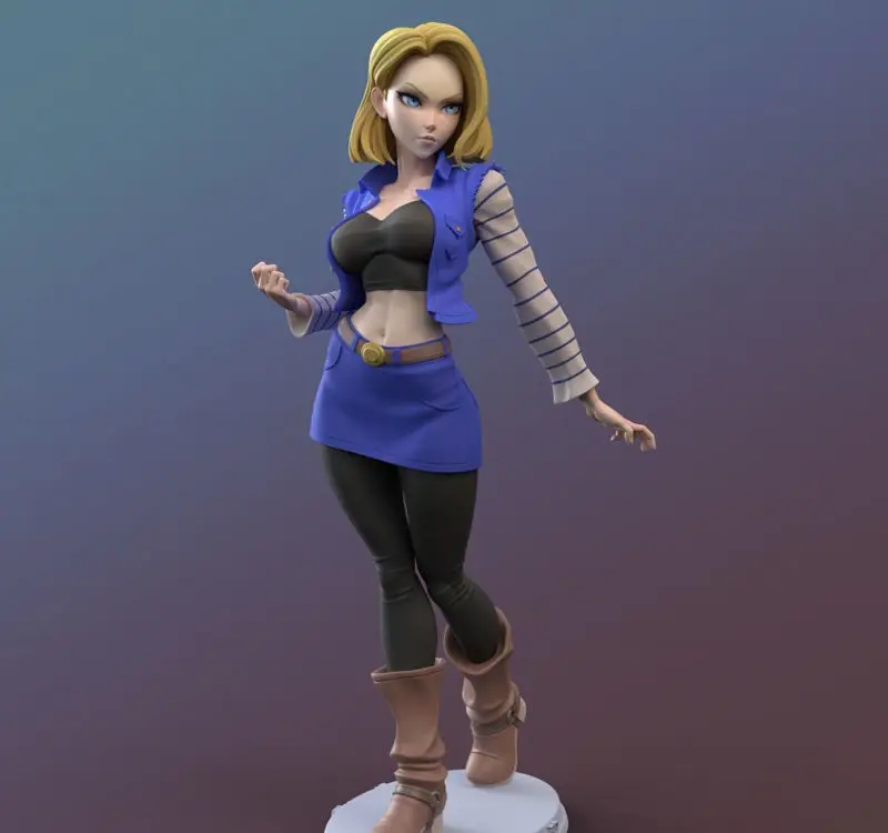 Android 18 Version SFW NSFW 3D Print Model STL FIles