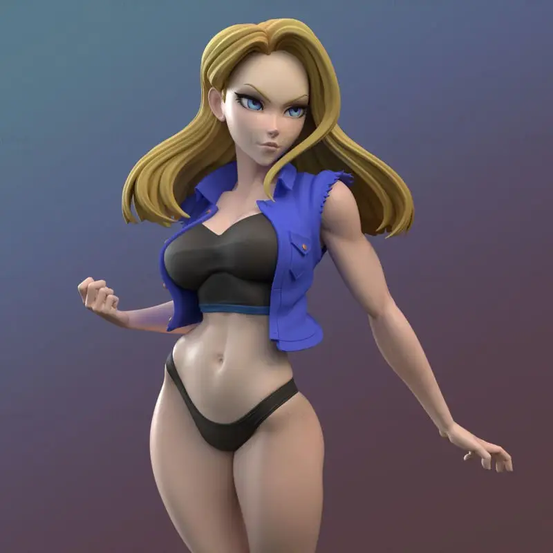 Android 18 Version SFW NSFW 3D Print Model STL FIles
