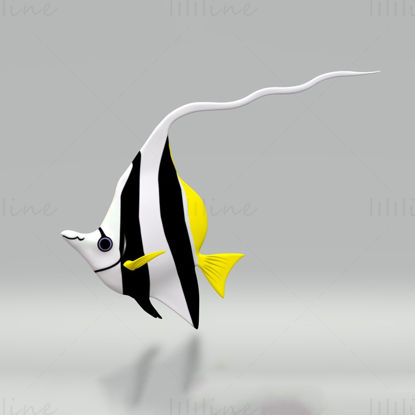 Angel Fish Modelo 3D Listo para imprimir STL FBX OBJ
