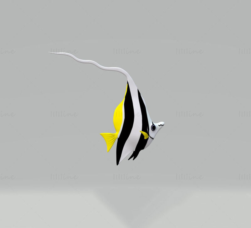 Angel Fish Modelo 3D Listo para imprimir STL FBX OBJ