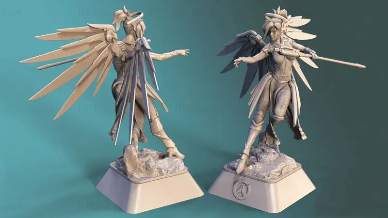 Файлы STL для 3D-печати модели Ангела (Милосердия) Overwatch