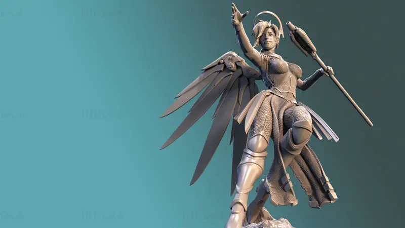 Файлы STL для 3D-печати модели Ангела (Милосердия) Overwatch