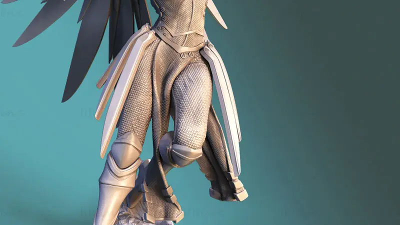 Файлы STL для 3D-печати модели Ангела (Милосердия) Overwatch