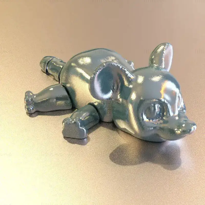 Animal Mouse FLEXI artikuliertes 3D-Druckmodell STL-Datei