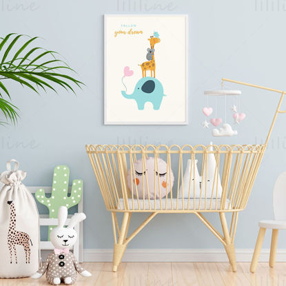Animal Printable Wall Art, Nursery Wall Decor, Baby Animal Print, Nursery ART, sweet dream
