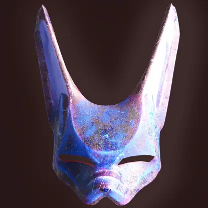 3d печатен модел на заешка маска в стил аниме