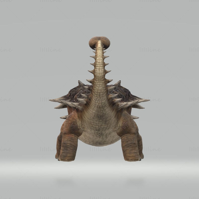 Ankylosaurus Dinosaur 3D Model Ready to Print STL FBX OBJ