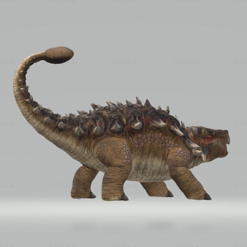 甲龙恐龙3D打印模型 STL FBX OBJ