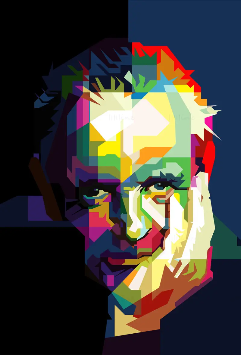 أنتوني هوبكنز ممثل هوليوود فن البوب ​​WPAP Vector