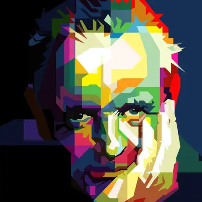 Anthony Hopkins Ator de Hollywood Pop Art WPAP Vector