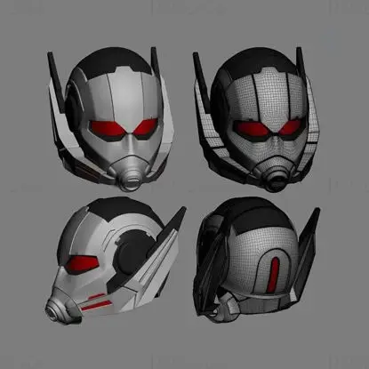 AntMan Kaskı İç Savaş 3D Baskı Modeli STL