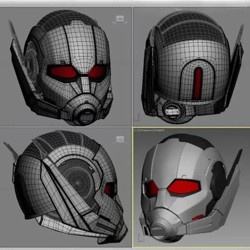 Modelo de impresión 3D STL del casco de Ant-Man de Civil War