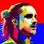 Antoine Griezmann Football Player Pop Art WPAP Vector