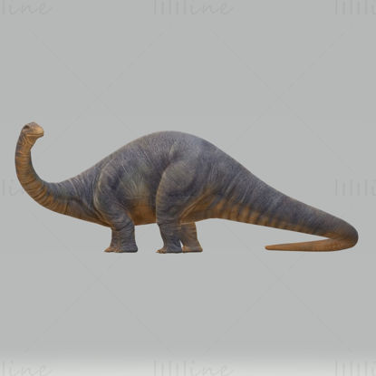 Apatosaurus Dinosaur Modelo 3D Pronto para Imprimir STL FBX OBJ