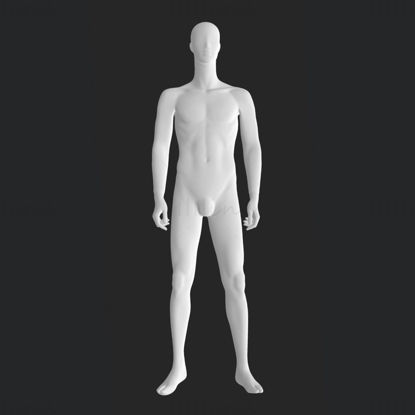 Giyim Mağazası Erkek Manken 3D Baskı Modeli STL