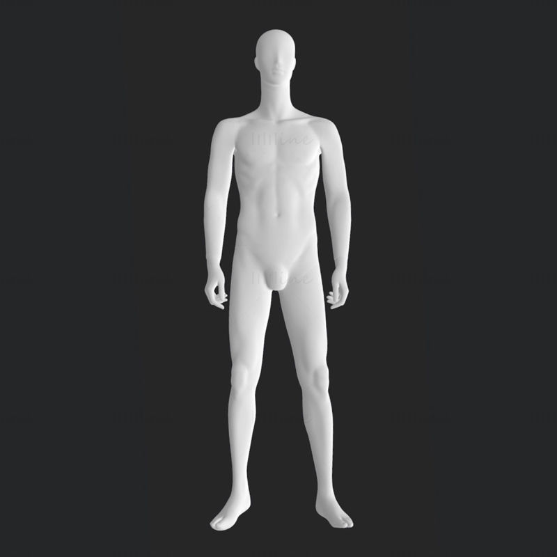 فروشگاه پوشاک مانکن مردانه پرینت سه بعدی مدل STL